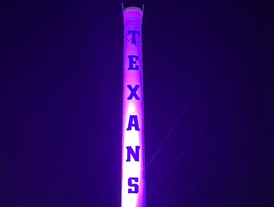 A beacon of Texan pride: Lighting of the Smokestack