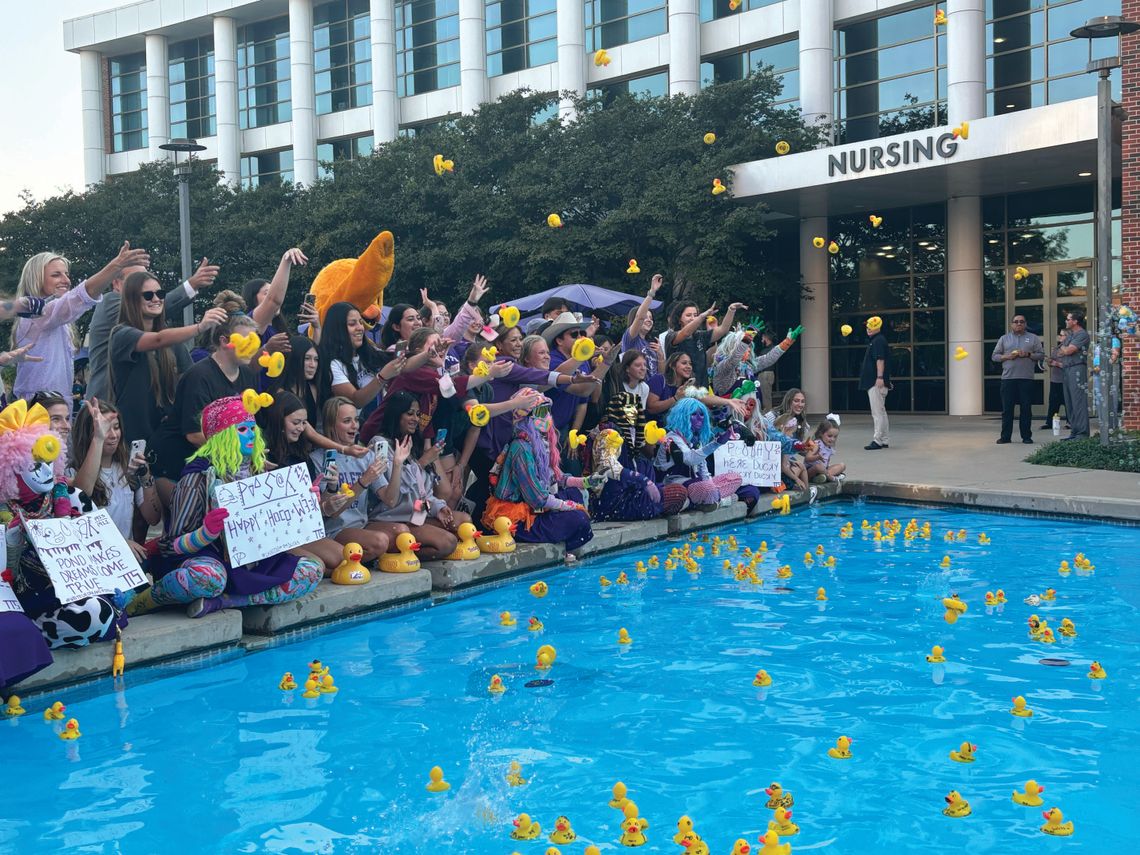 Launching of the Ducks is becoming a favorite Tarleton Homecoming tradition