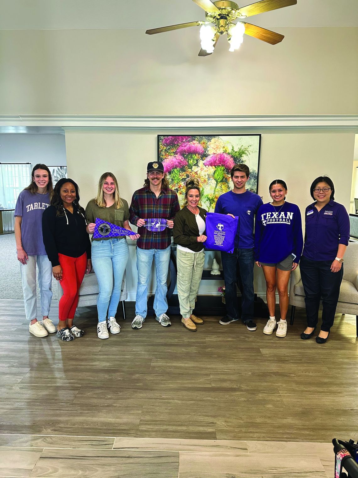 Students donate face masks to a local assisted living facility