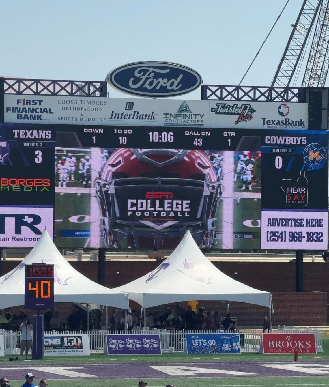 Texan football, Tarleton featured on National ESPN broadcast