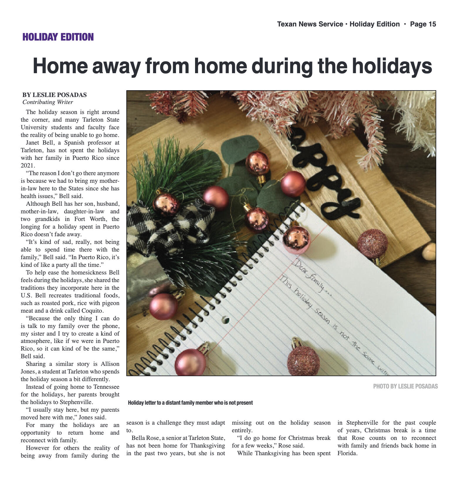 VOL. 106 NO. 6 Winter Holiday November 2024 - page 15