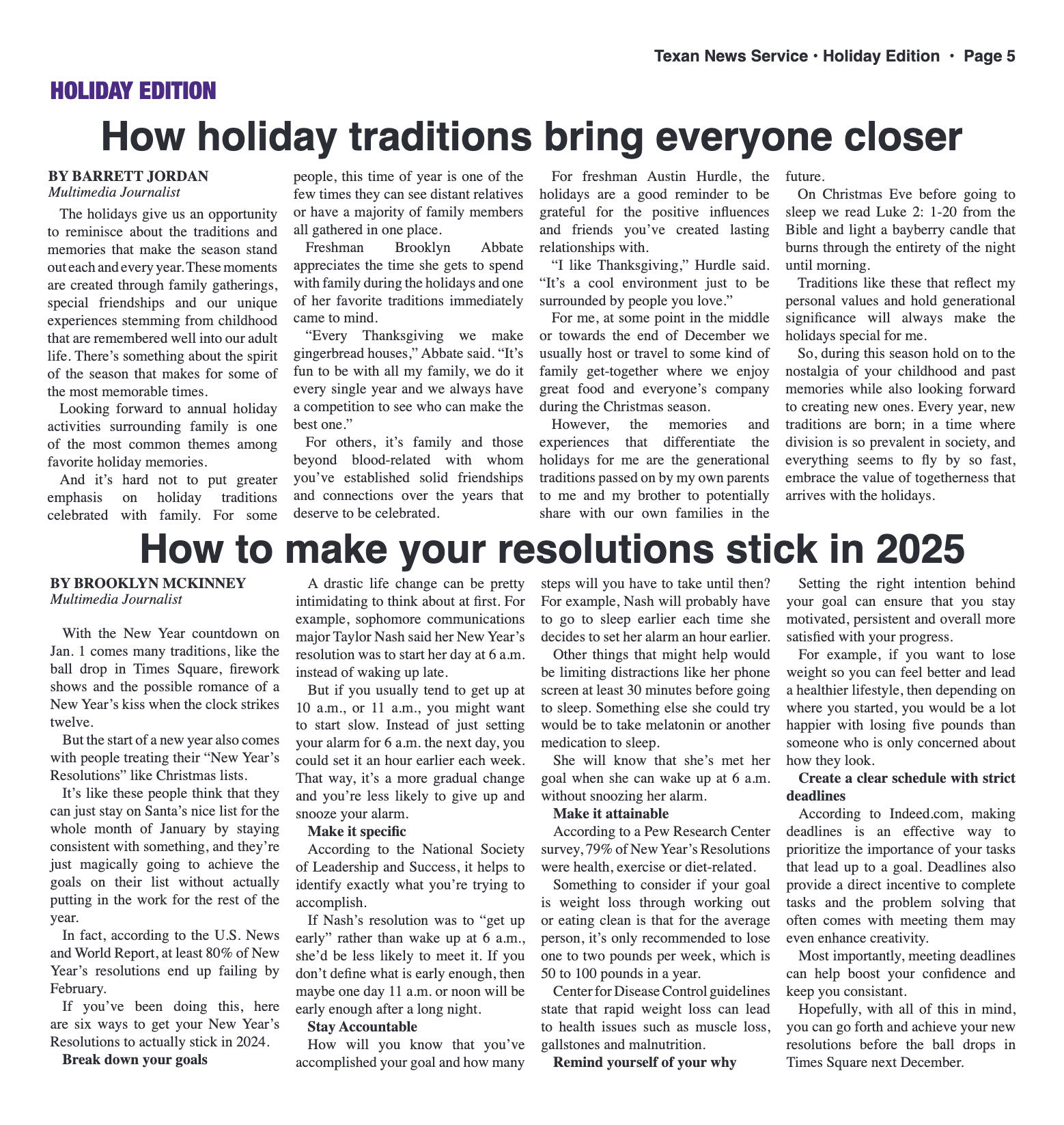 VOL. 106 NO. 6 Winter Holiday November 2024 - page 5
