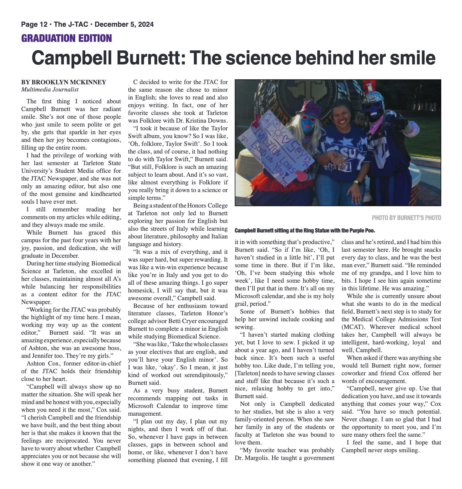 VOL. 106 NO. 7 Graduation December 2024 - page 12