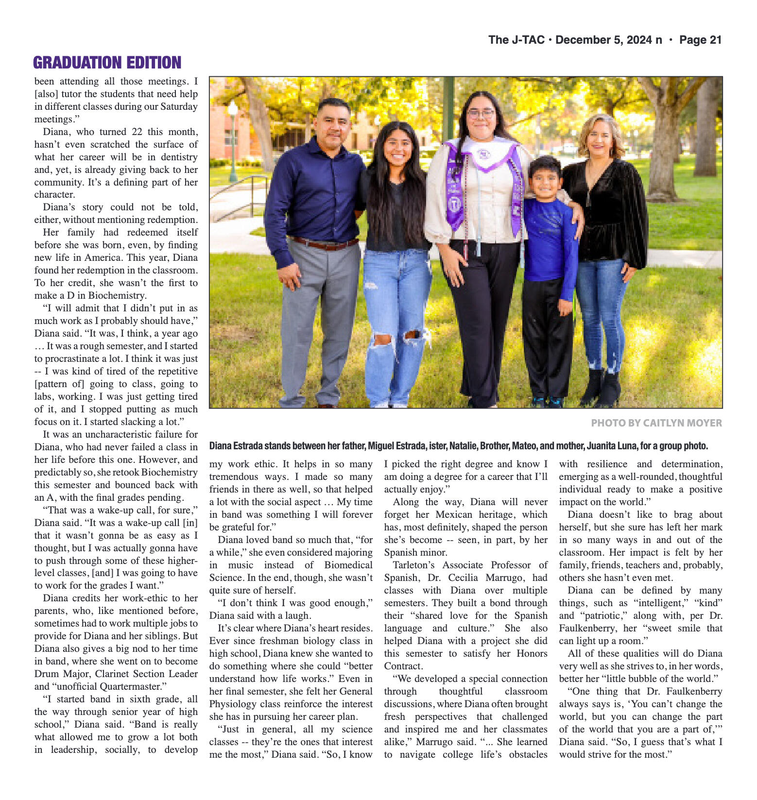 VOL. 106 NO. 7 Graduation December 2024 - page 21