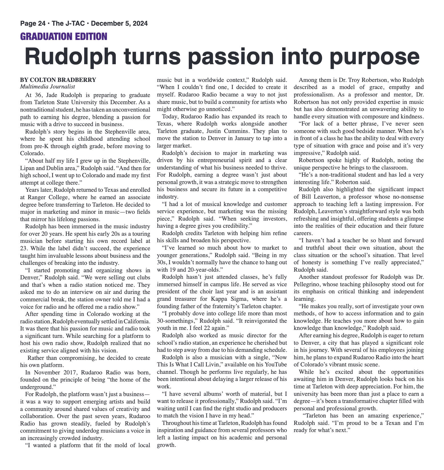 VOL. 106 NO. 7 Graduation December 2024 - page 24