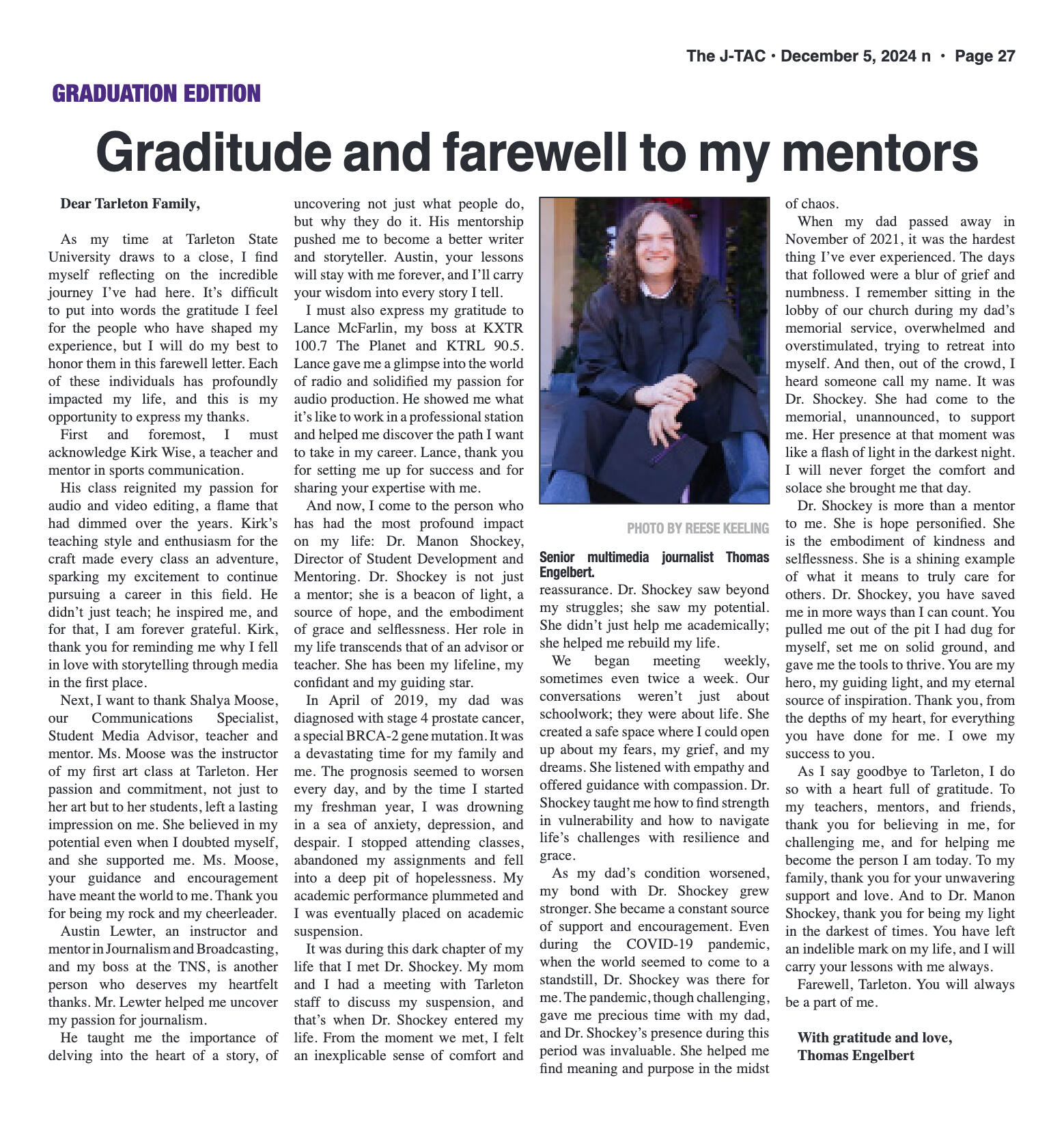 VOL. 106 NO. 7 Graduation December 2024 - page 27