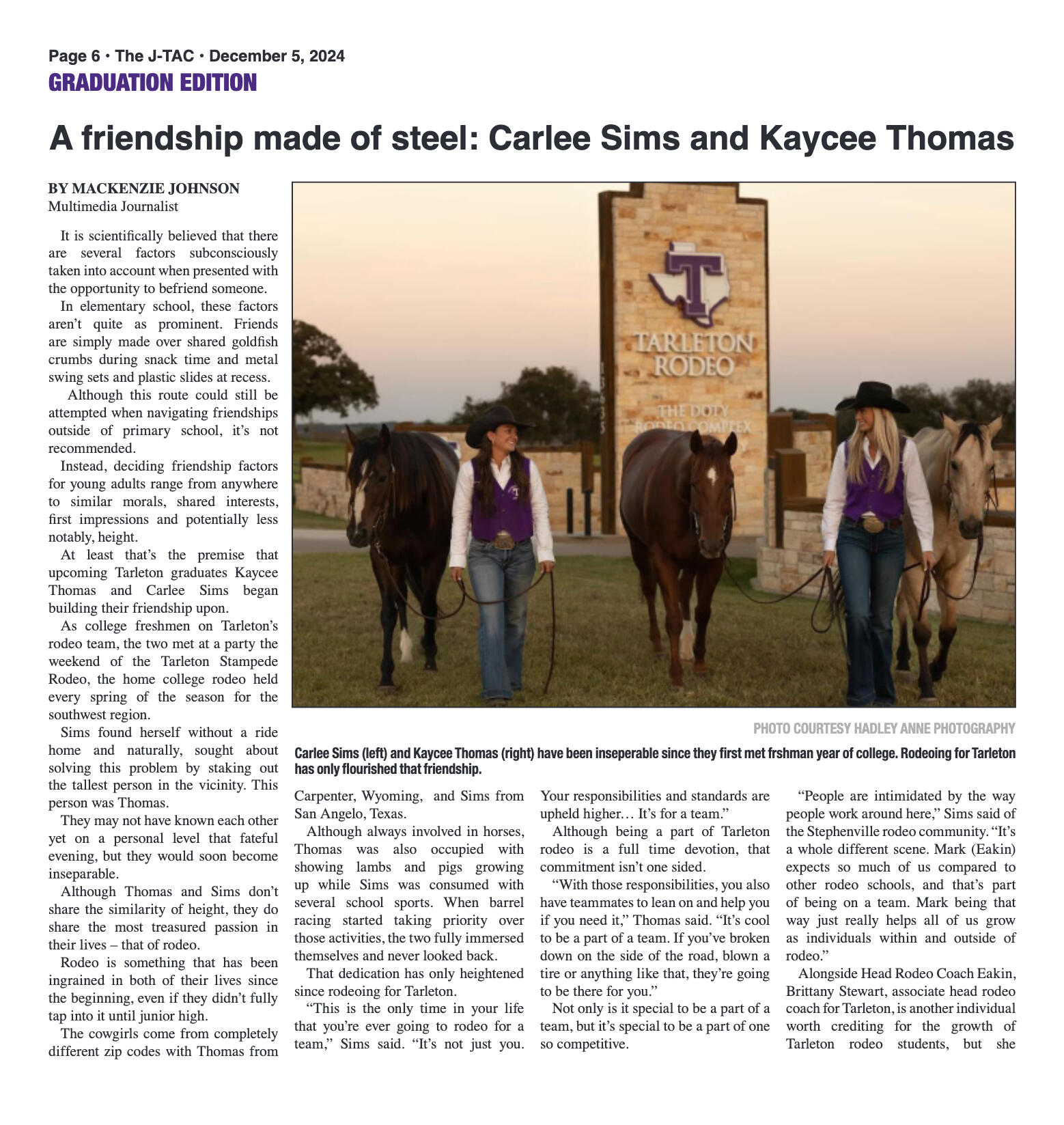 VOL. 106 NO. 7 Graduation December 2024 - page 6