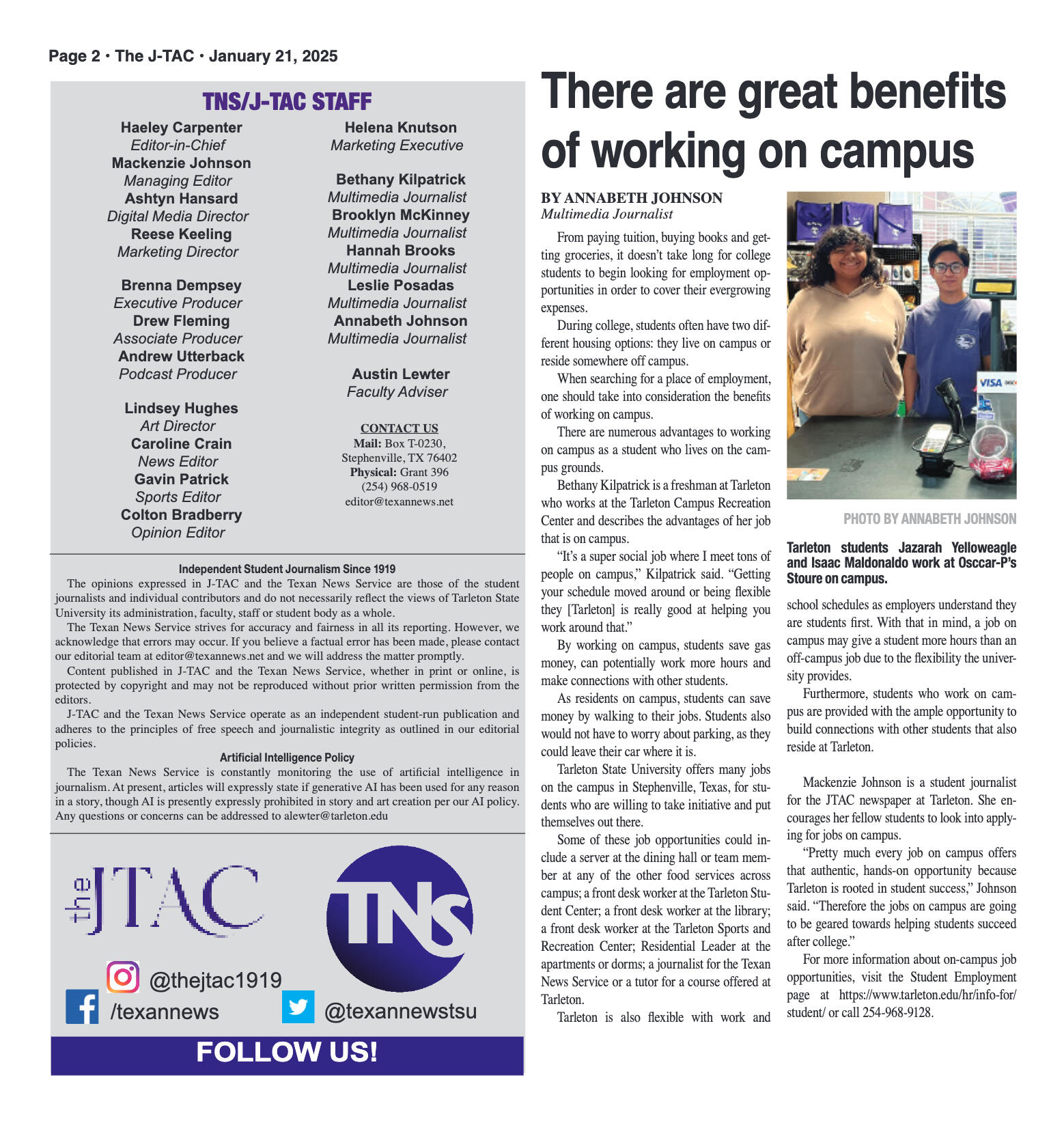 VOL. 106 NO. 8 Back to School January 2025 - page 2