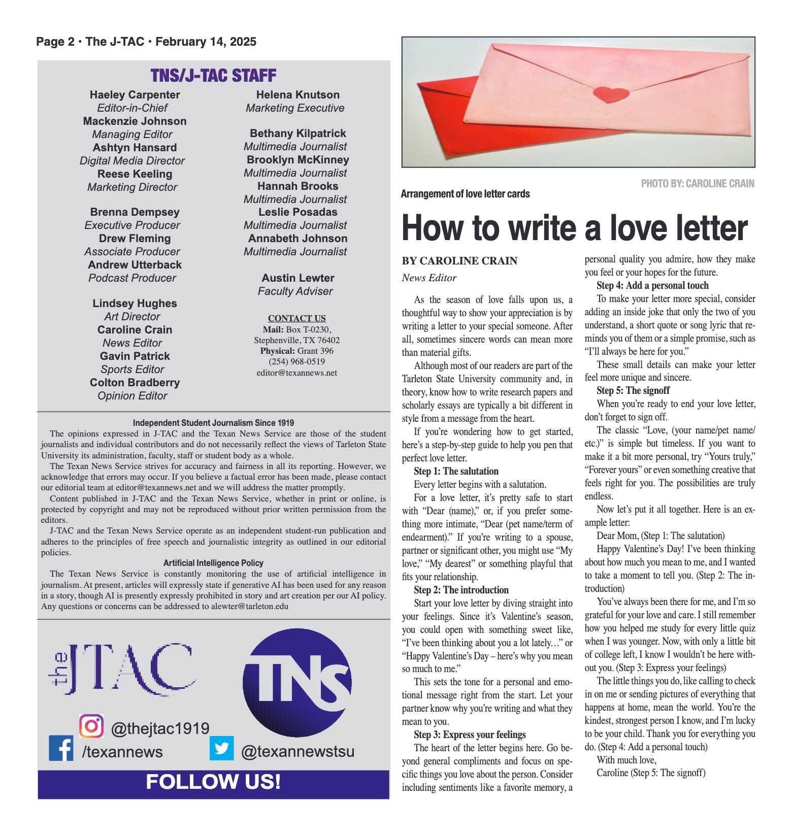 VOL. 106 NO. 9 Valentine's Day February 2025 - page 2