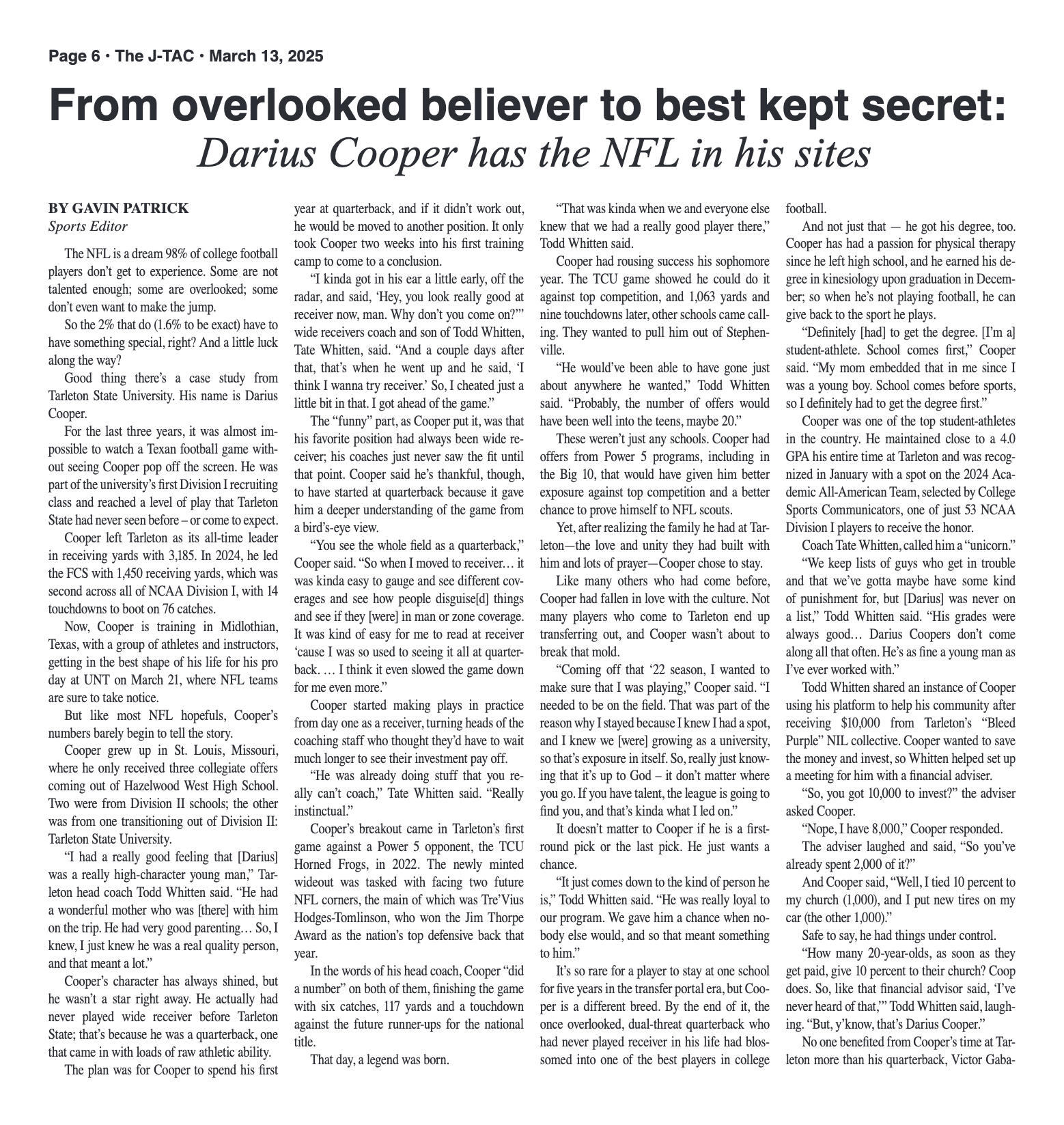 VOL. 106 NO. 10 Spring Sports March 2025 - page 6