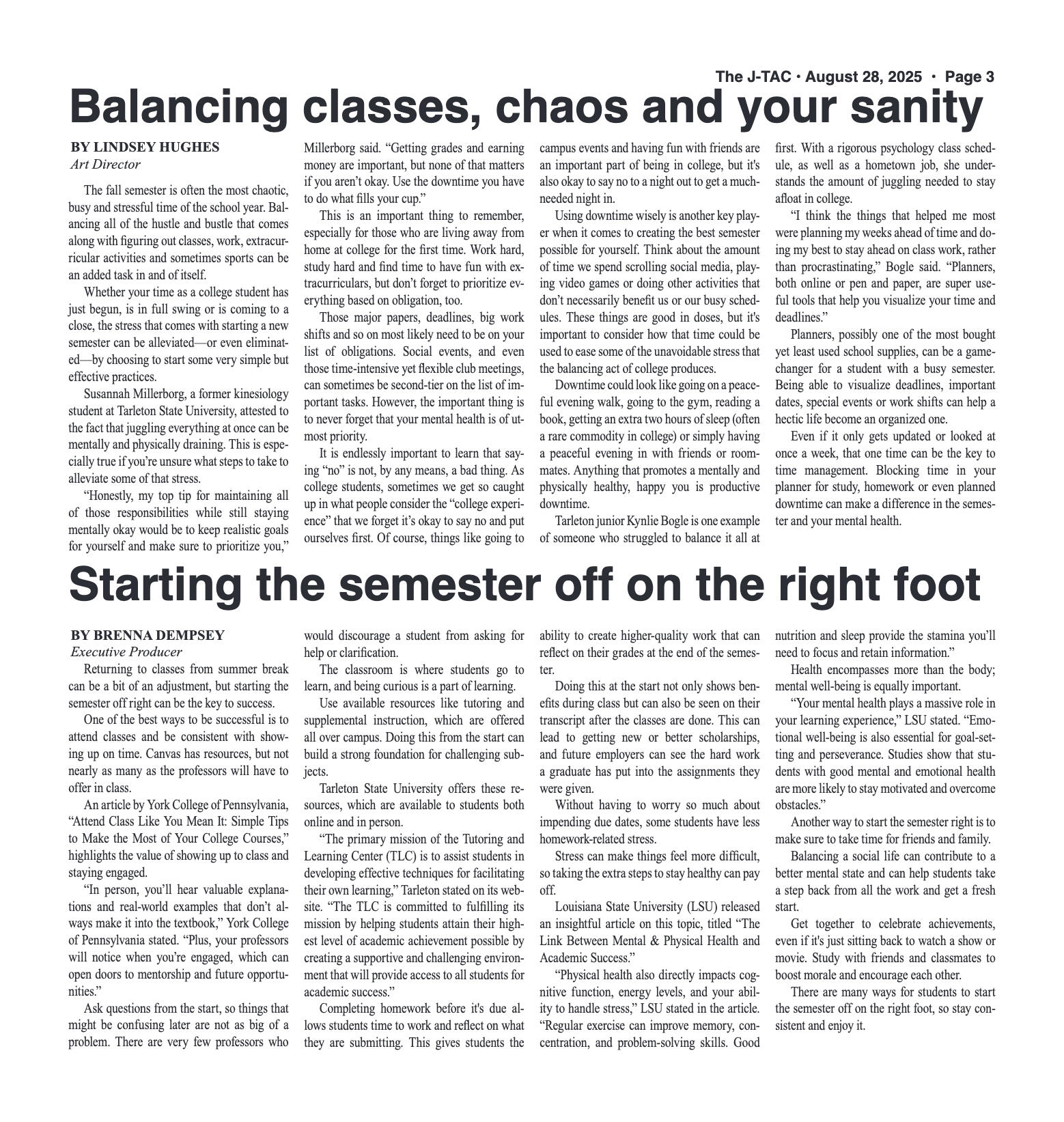 VOL. 107 NO. 1 Back to School August 2025 - page 3