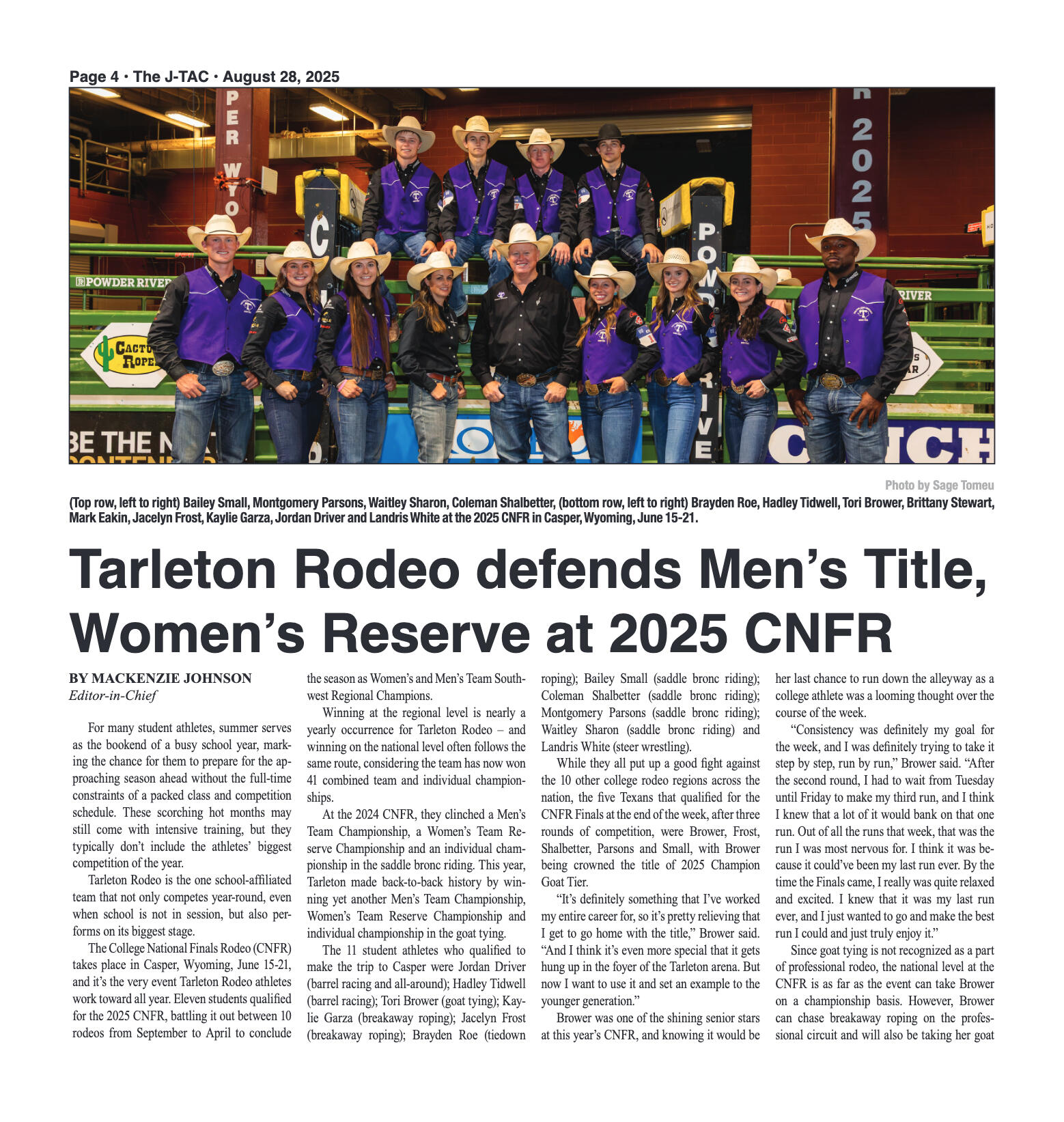 VOL. 107 NO. 1 Back to School August 2025 - page 4