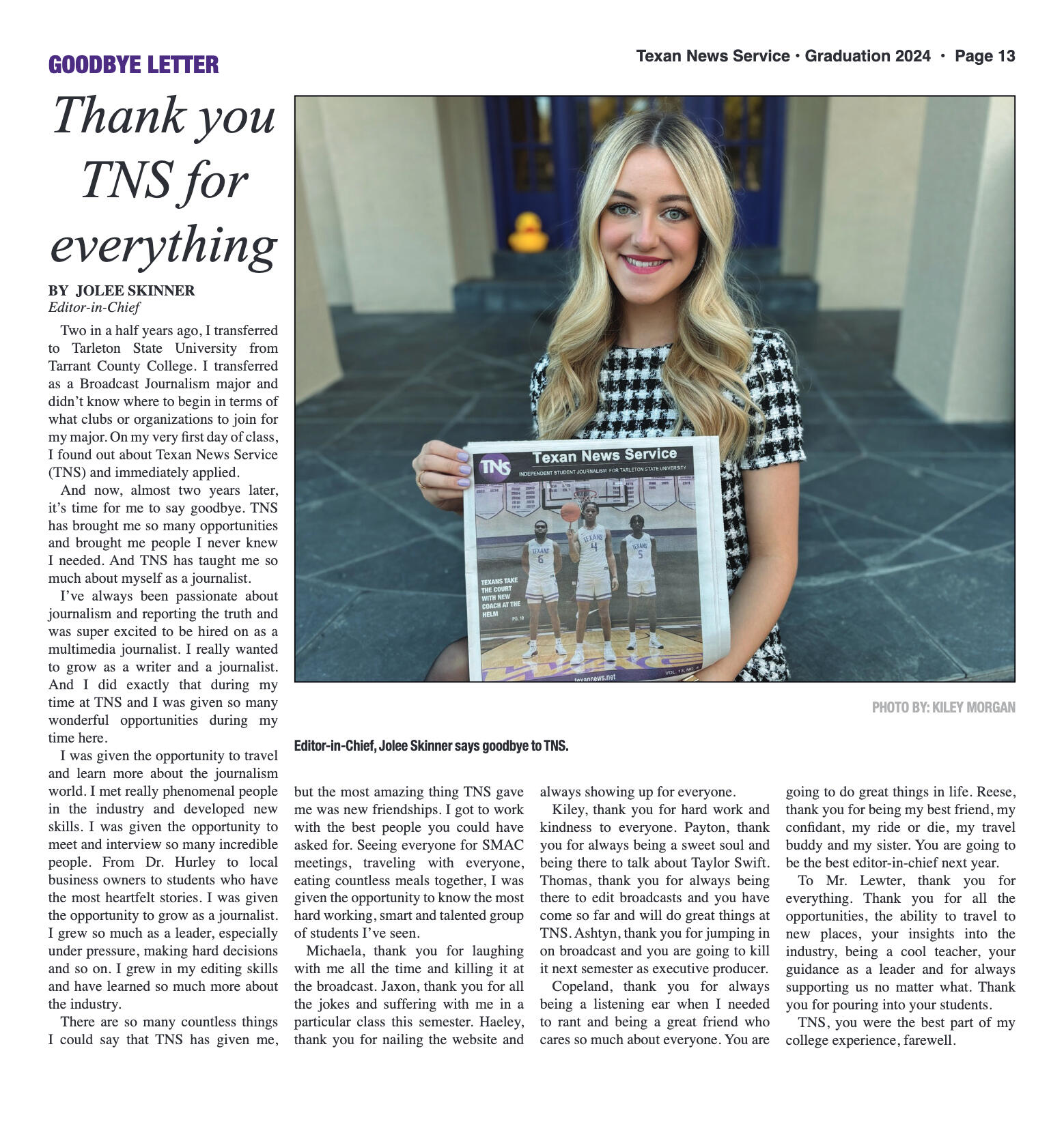 VOL. 13 NO. 6 Graduation May 2024 - page 13