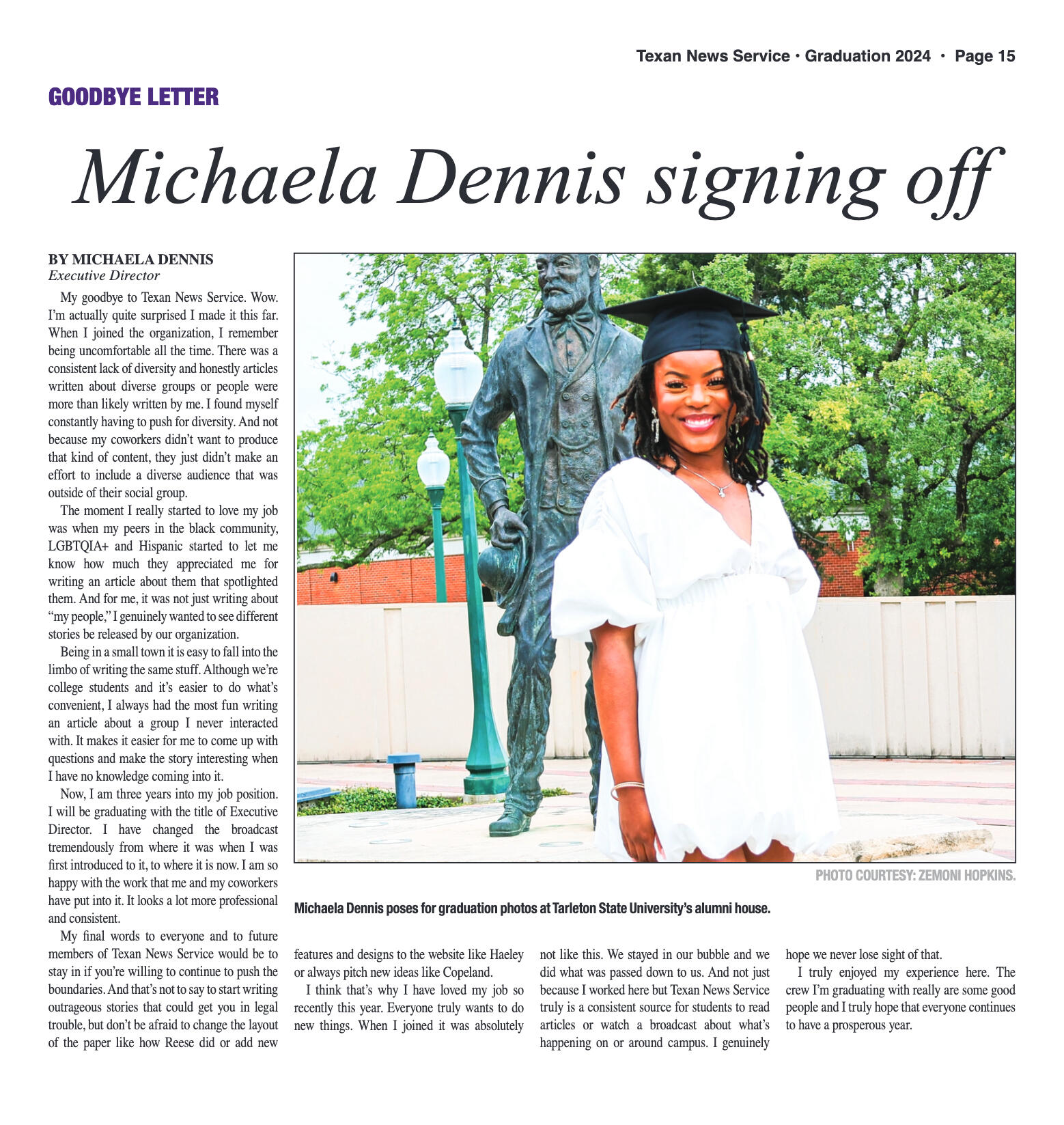 VOL. 13 NO. 6 Graduation May 2024 - page 15