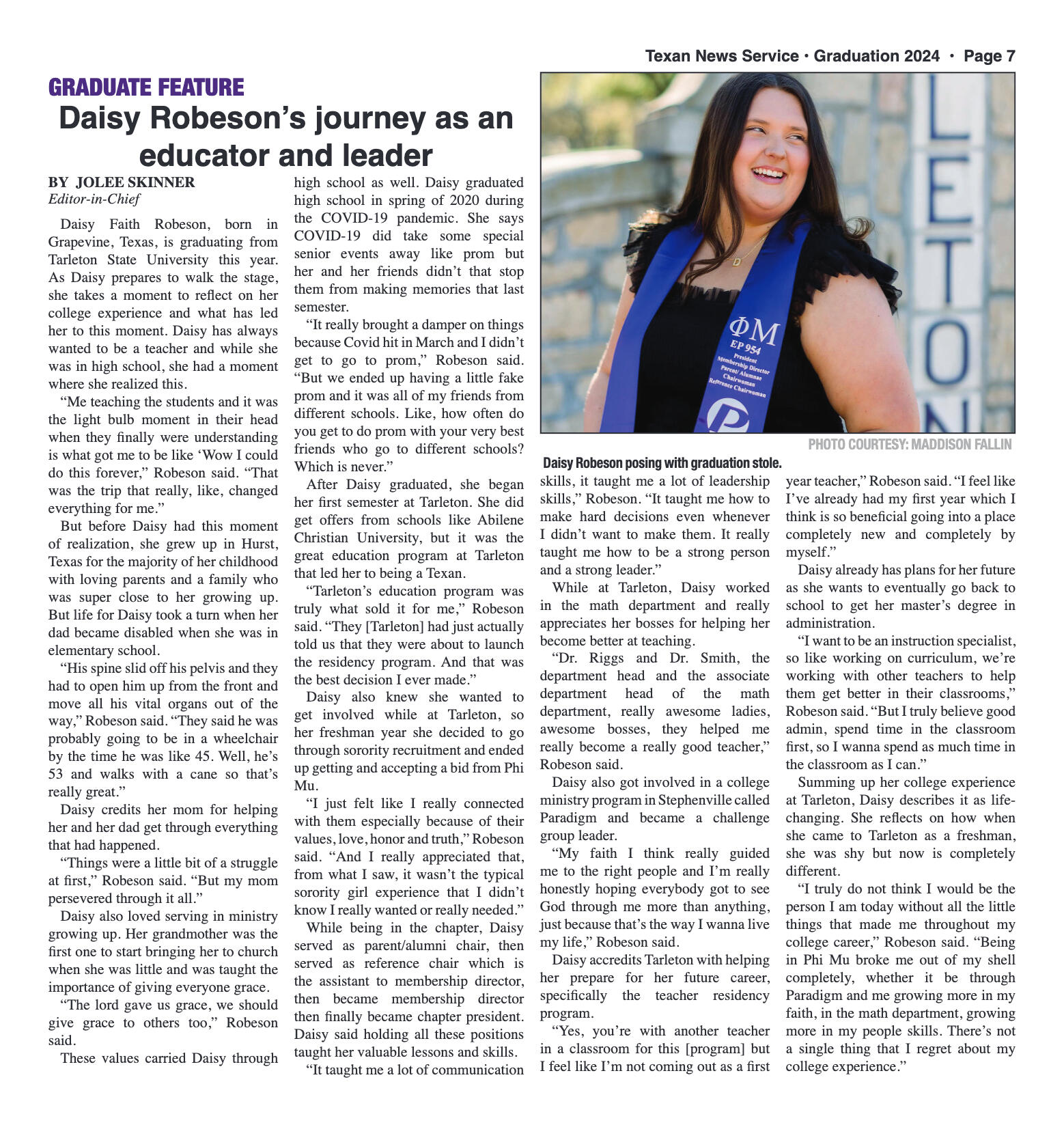 VOL. 13 NO. 6 Graduation May 2024 - page 7