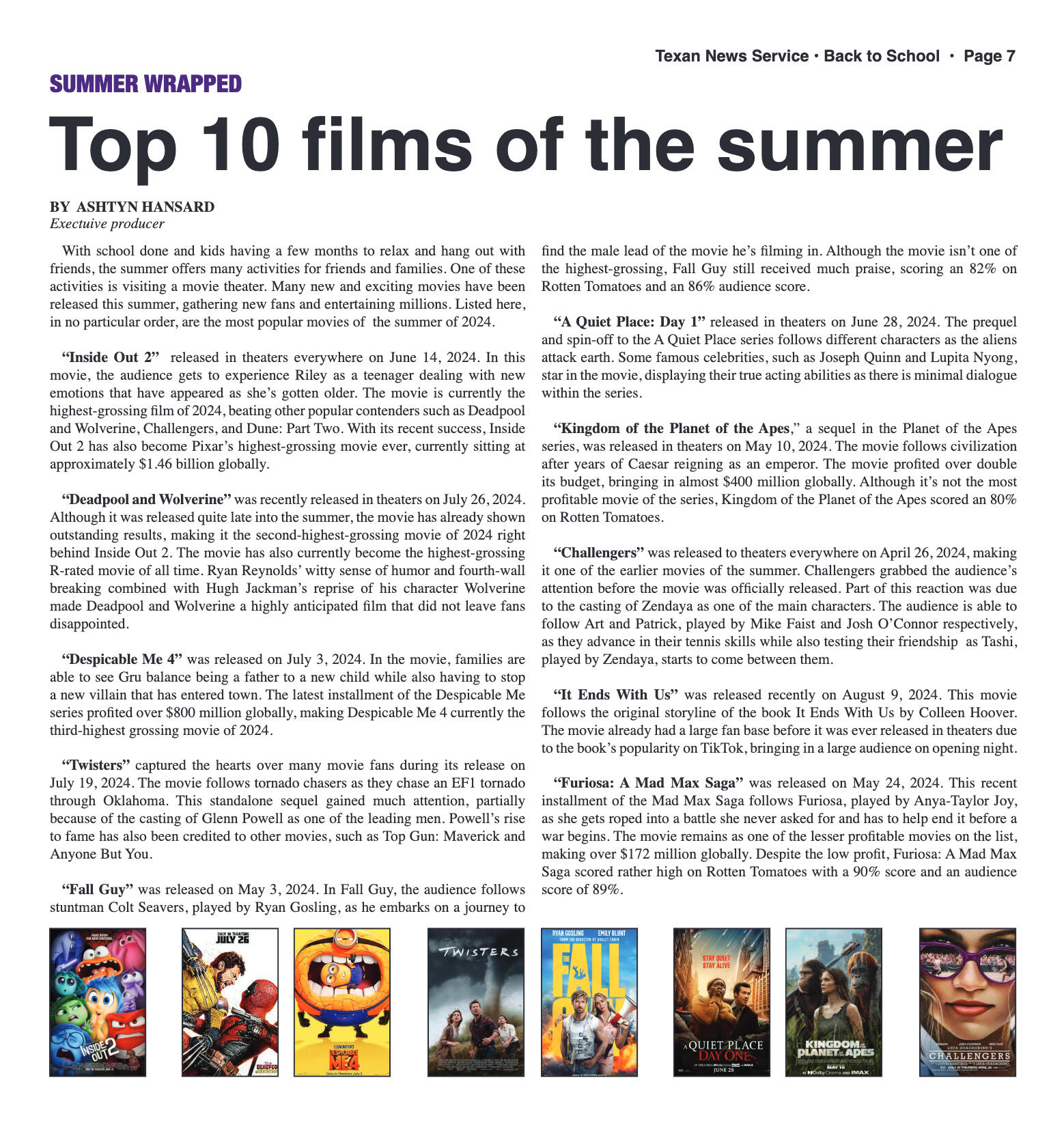 VOL. 106 NO. 1 Back to School August 2024 - page 7